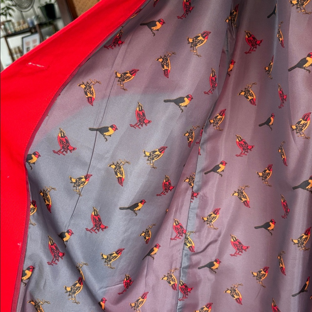 Vibrant Poppy Trench Coat - Picture 3 of 9